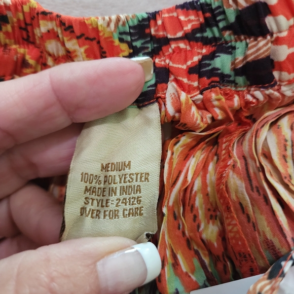 Travelsmith Maxi Boho Skirt in a Bag, Aztec Print - Picture 2 of 6